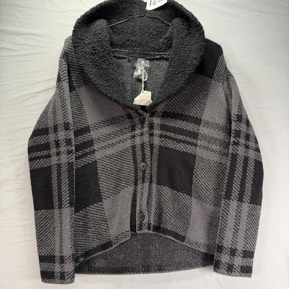 Barefoot Dreams Cardigan Sweater Women XS Fuzzy Warm Cozy Chic Button Fleece NWT